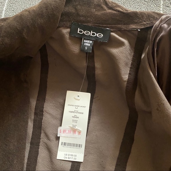 New! Bebe suede jacket - Picture 2 of 3